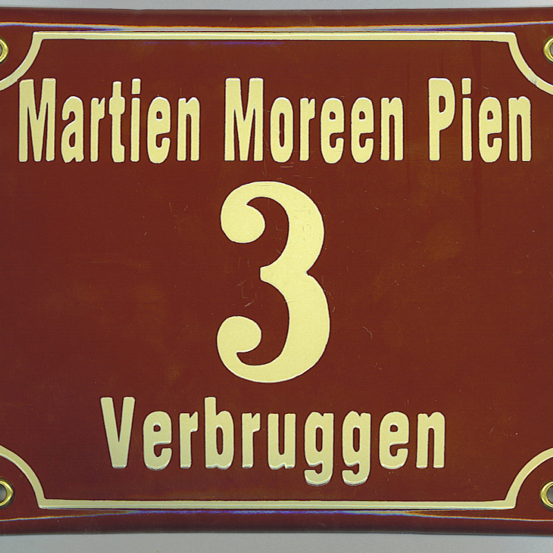 Naambord 16x20 cm horizontaal